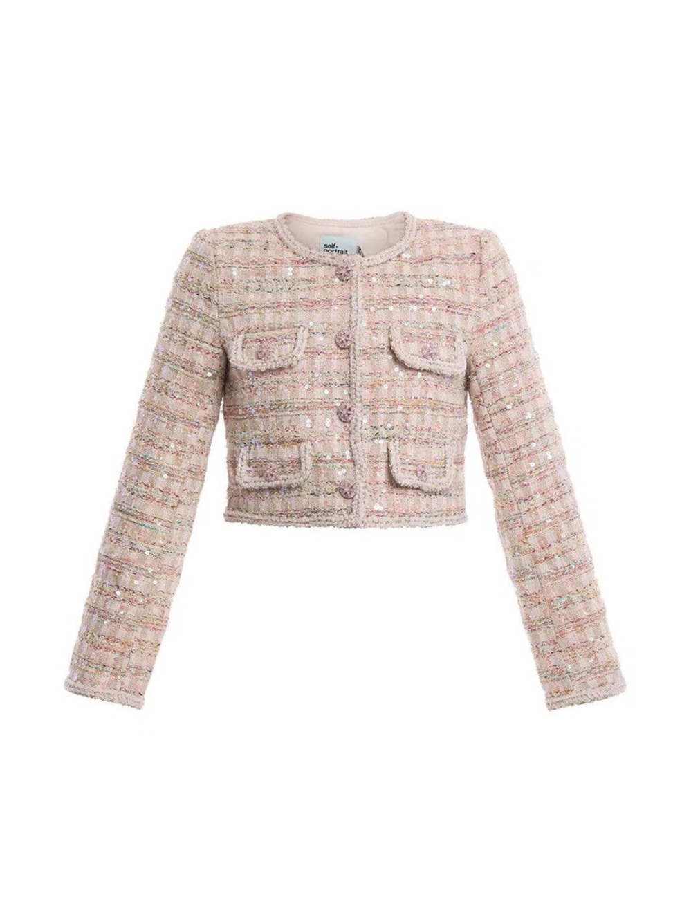Self portrait Sequin Boucle Jacket Size US4